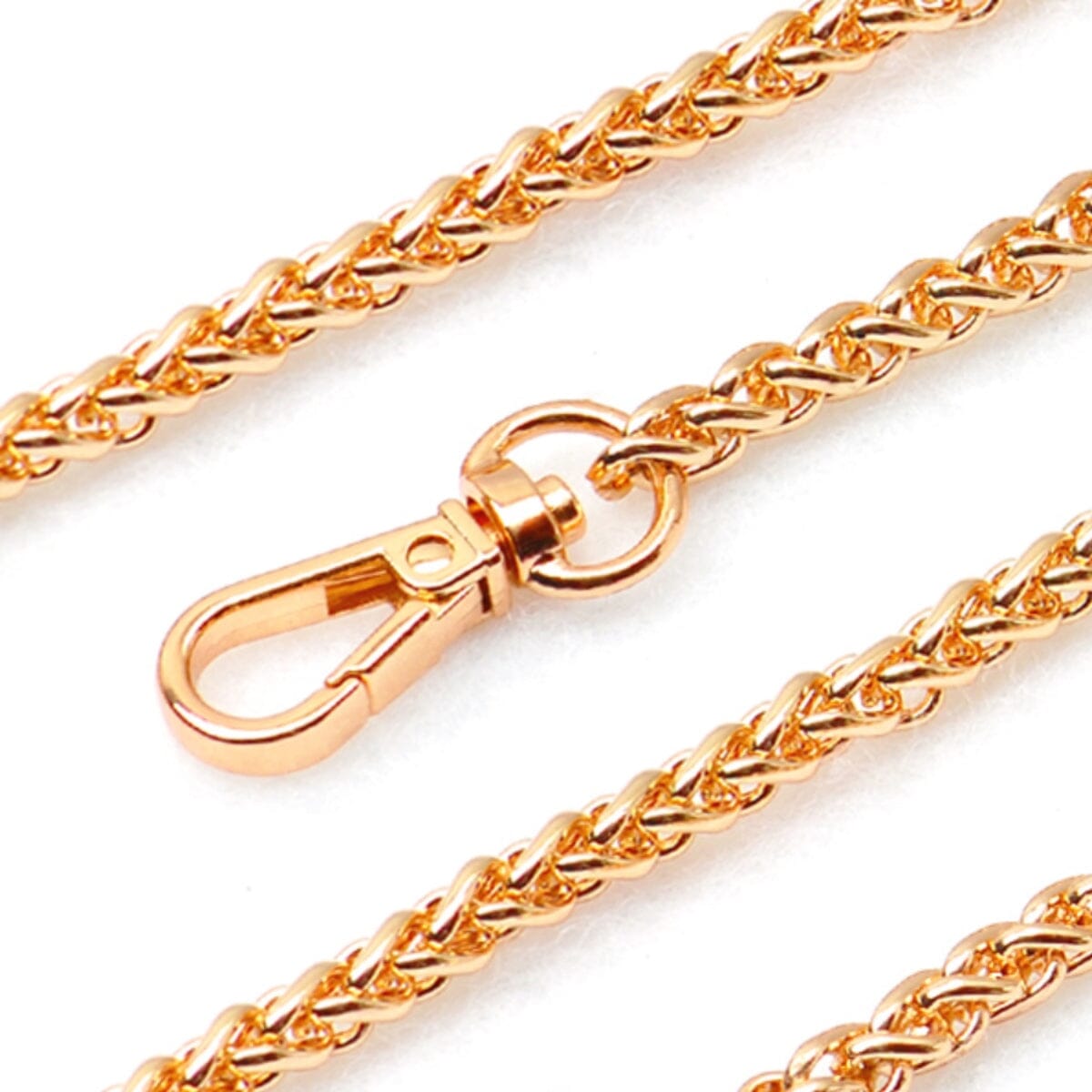 5mm plait weave metal chain LOVEFREYA 35cm Gold Bags Accessories