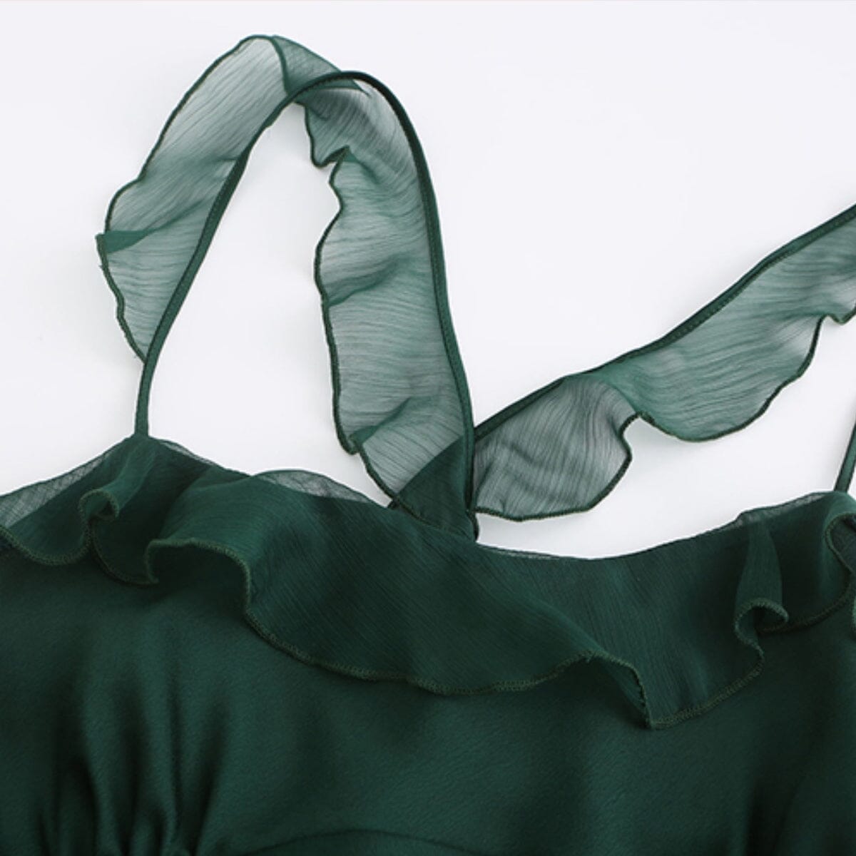 Abbey satin slip LOVEFREYA Small Dark green Intimates