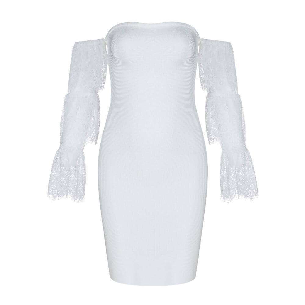 Alba off - shoulder bandage LOVEFREYA XS White Dress