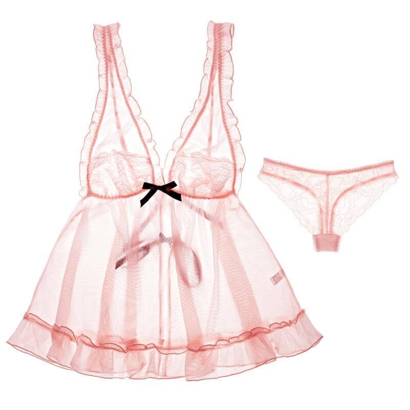 Arianna mesh babydoll set LOVEFREYA Free size Pink Intimates