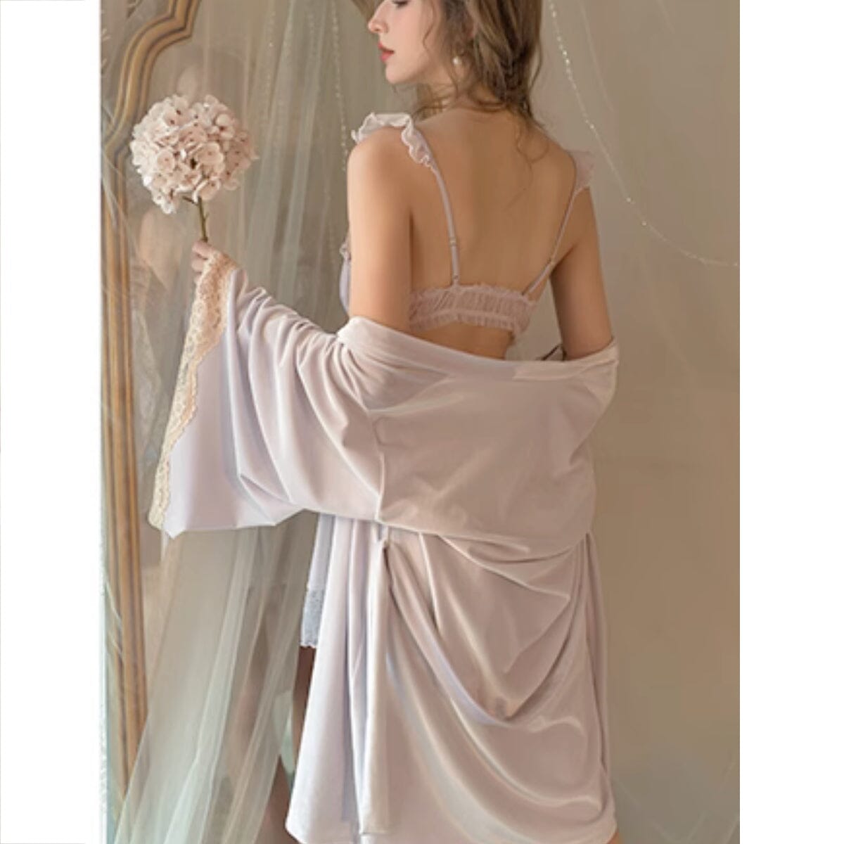 Avelane velvet robe LOVEFREYA Free size Lavender Intimates