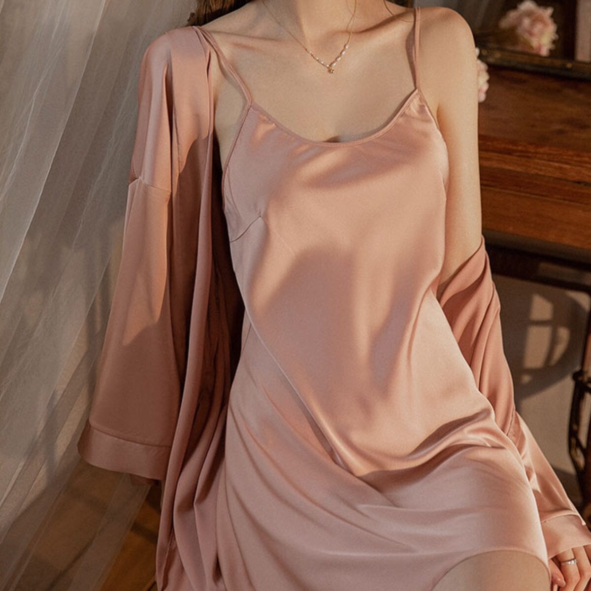 Celia satin slip LOVEFREYA Small Pink Intimates