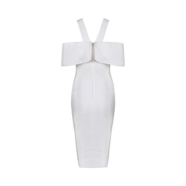 Charlotte off - shoulder bandage LOVEFREYA XS White colour Dress