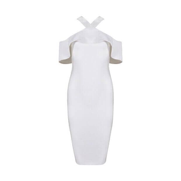 Charlotte off - shoulder bandage LOVEFREYA XS White Dress