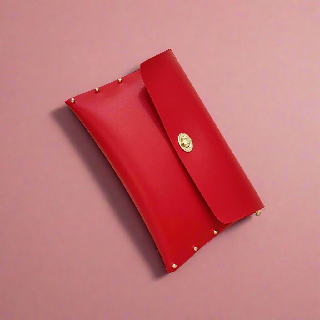 Clutch Shwu LOVEFREYA Red Gold Bags