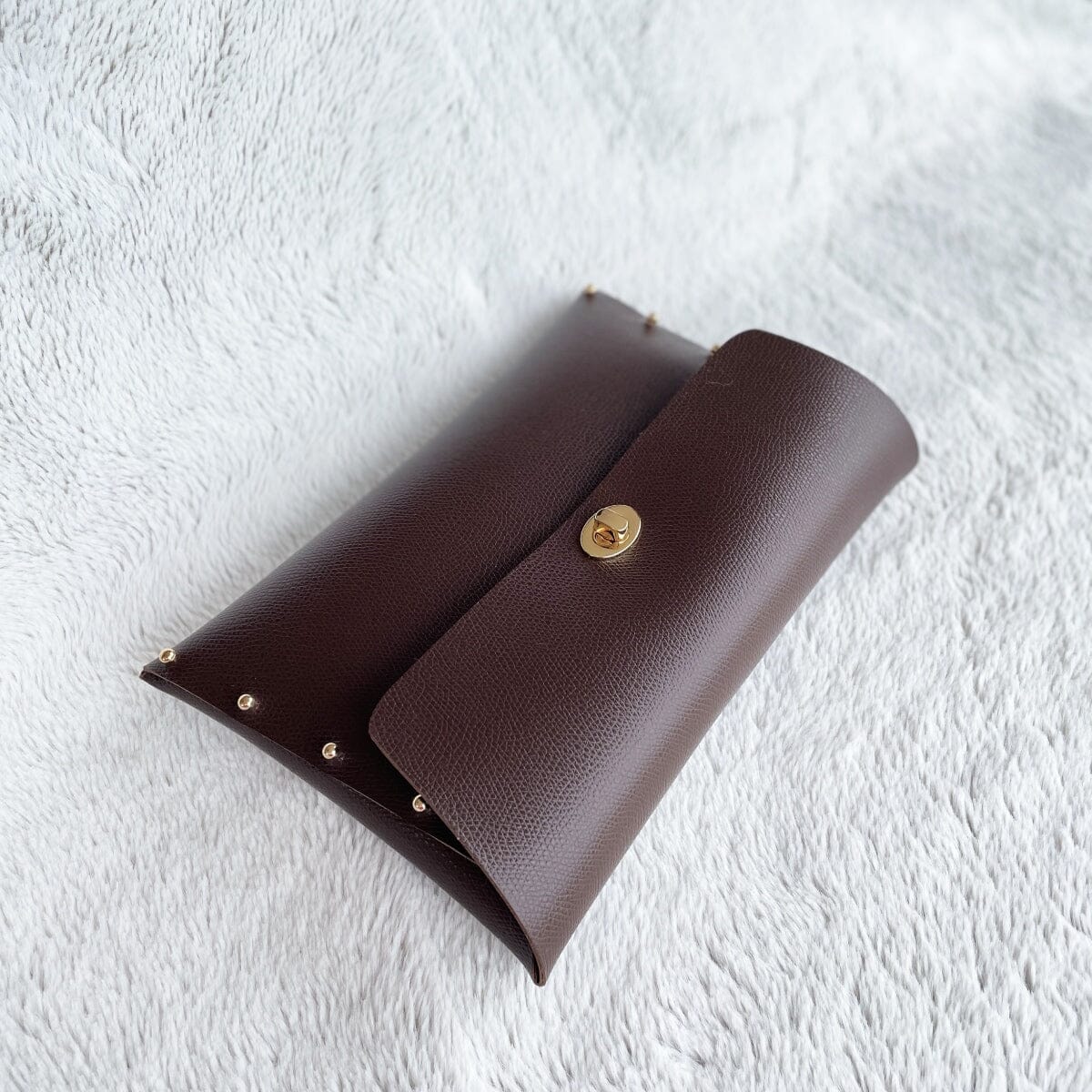 Clutch Shwu LOVEFREYA Dark brown Gold Bags