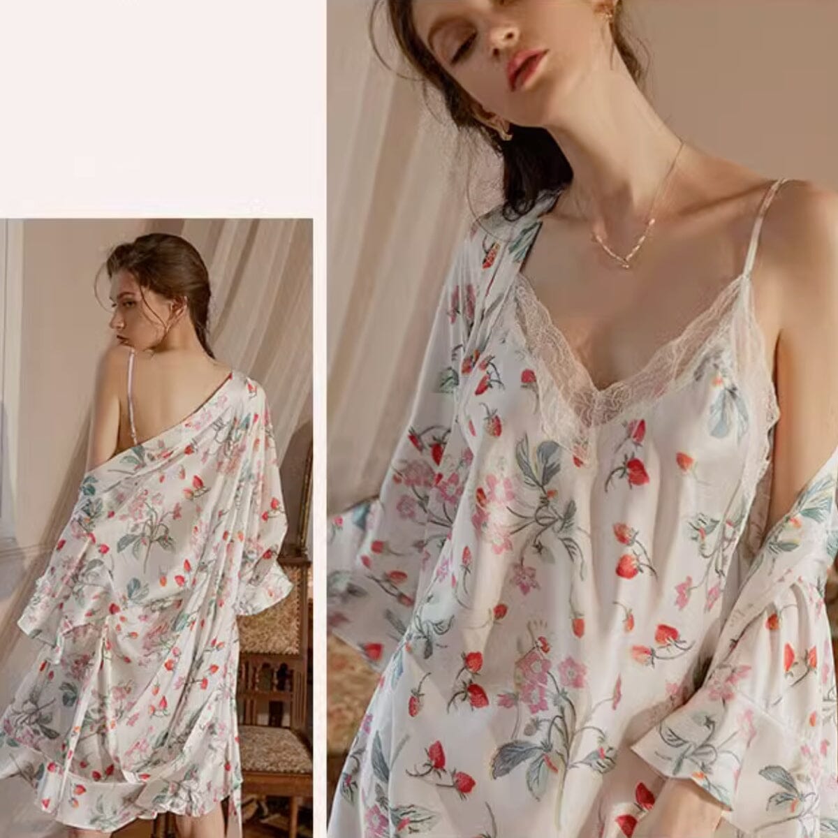 Codina satin robe LOVEFREYA Free size Floral Intimates