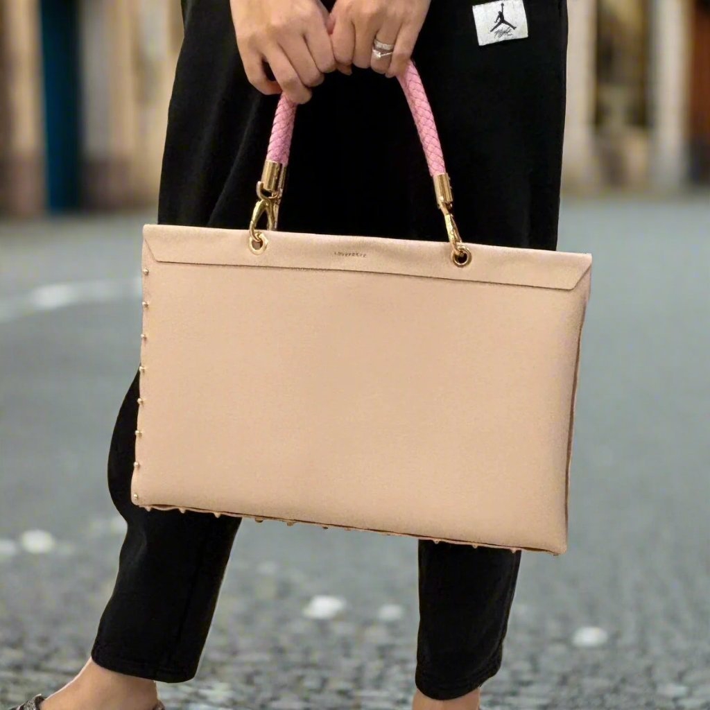 Crisa Handcarry Laptop Bag LOVEFREYA Nude Gold Bags