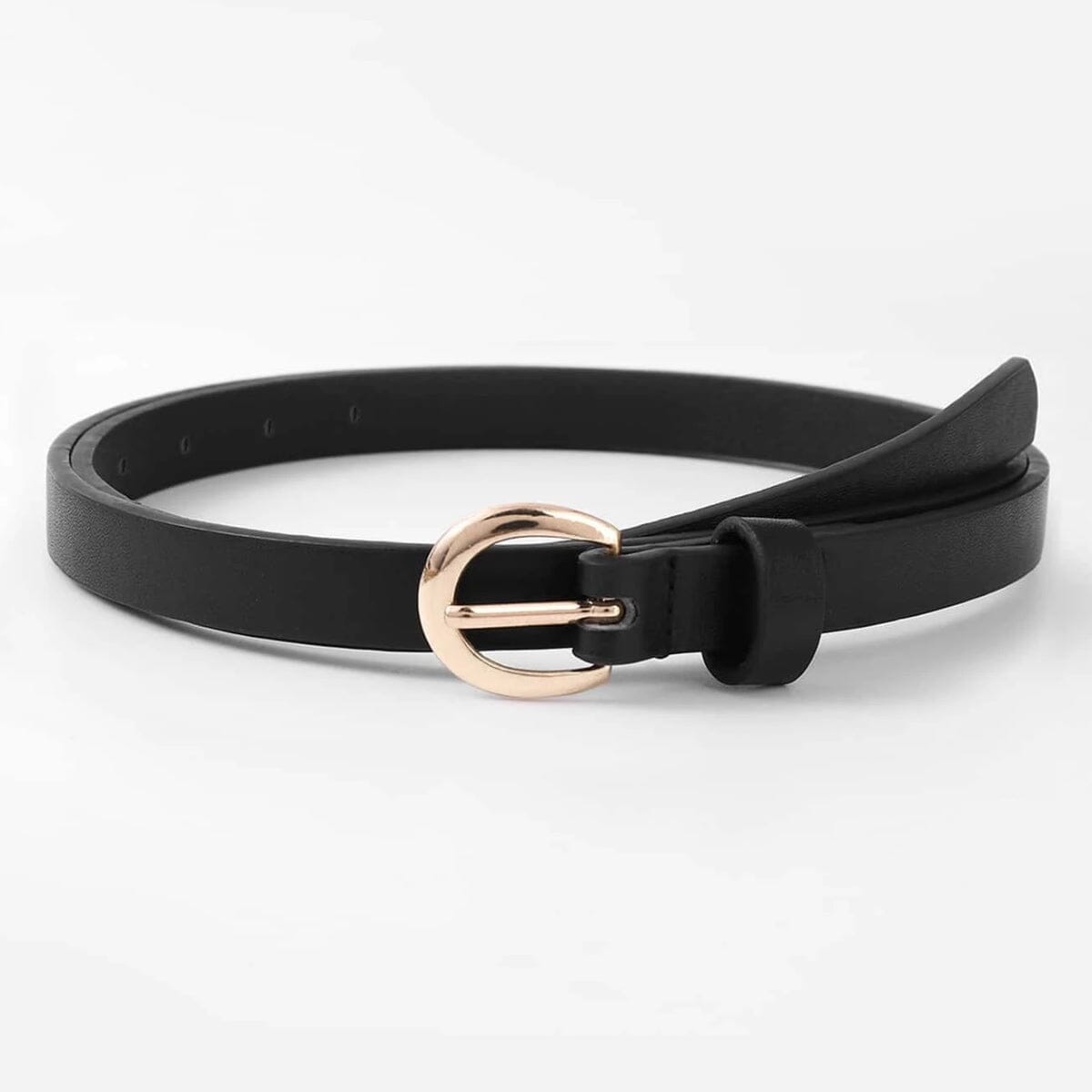 Earthy oval buckle belt LOVEFREYA One size Black Bags Accessories