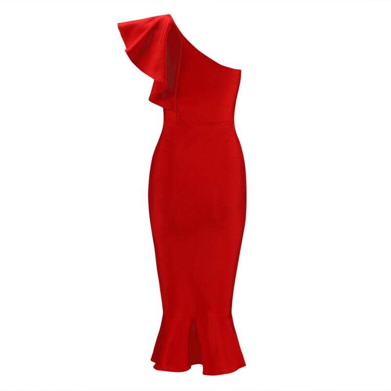 Flowy Toga bandage LOVEFREYA XS Red colour Dress