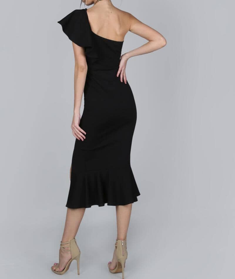 Flowy Toga bandage LOVEFREYA XS Black colour Dress