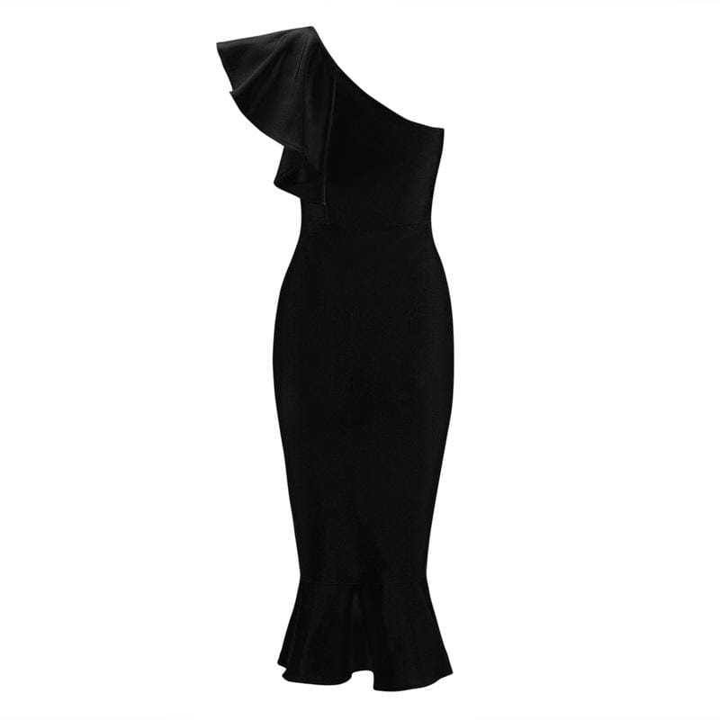 Flowy Toga bandage LOVEFREYA XS Black colour Dress