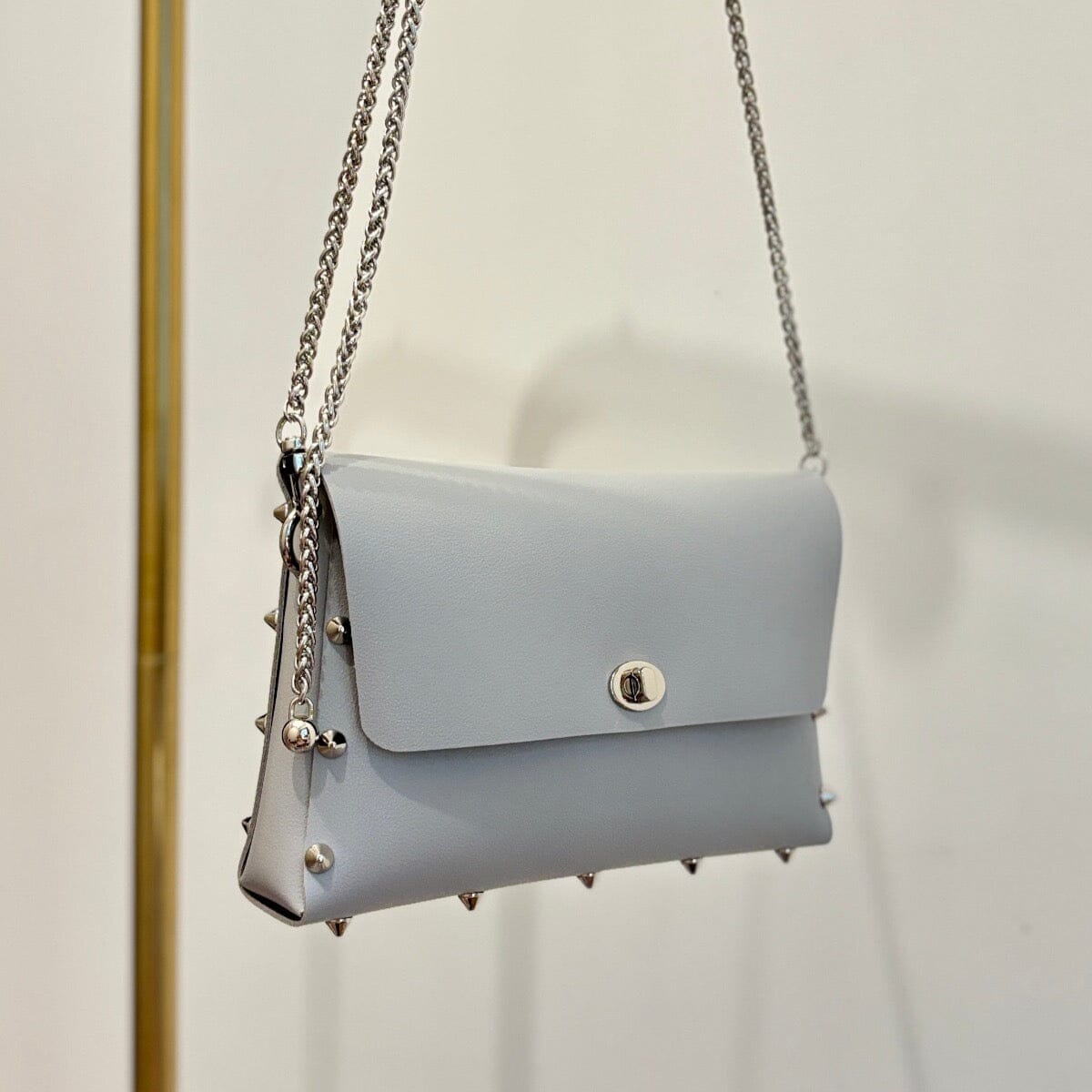 Frann studded crossbody bag LOVEFREYA L grey Silver Bags