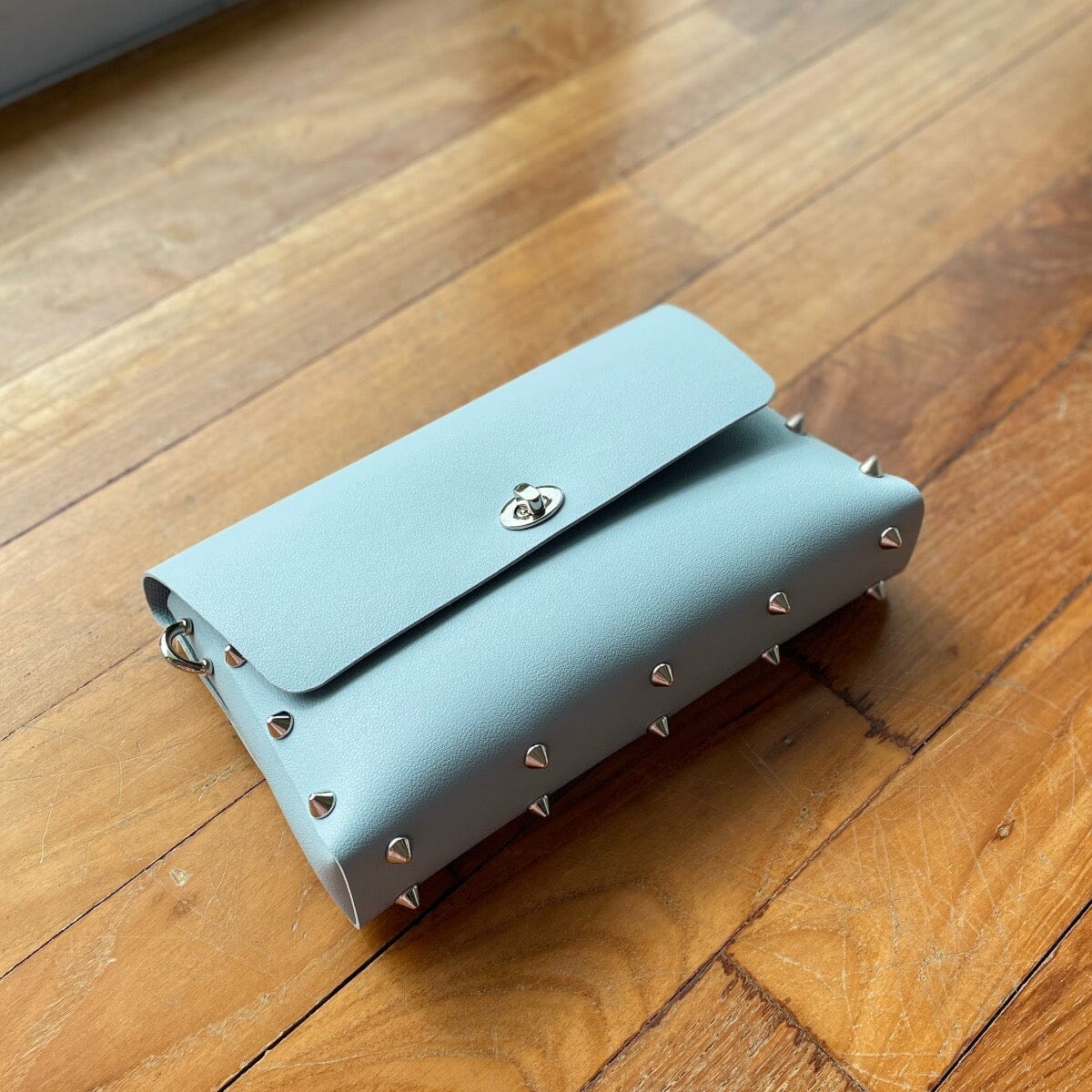 Frann studded crossbody bag LOVEFREYA L blue Silver Bags