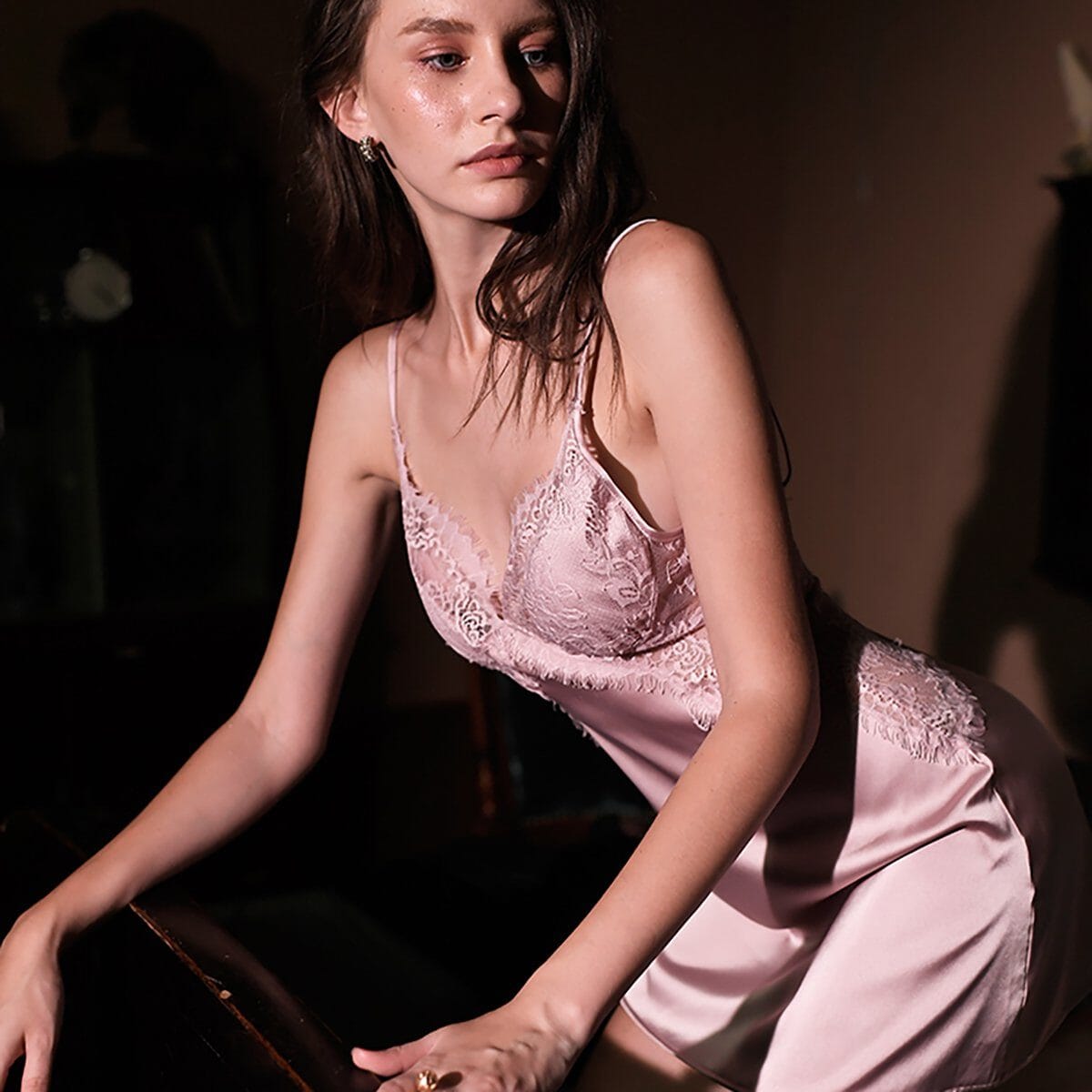 Haraway satin slip LOVEFREYA Small Pink colour Intimates