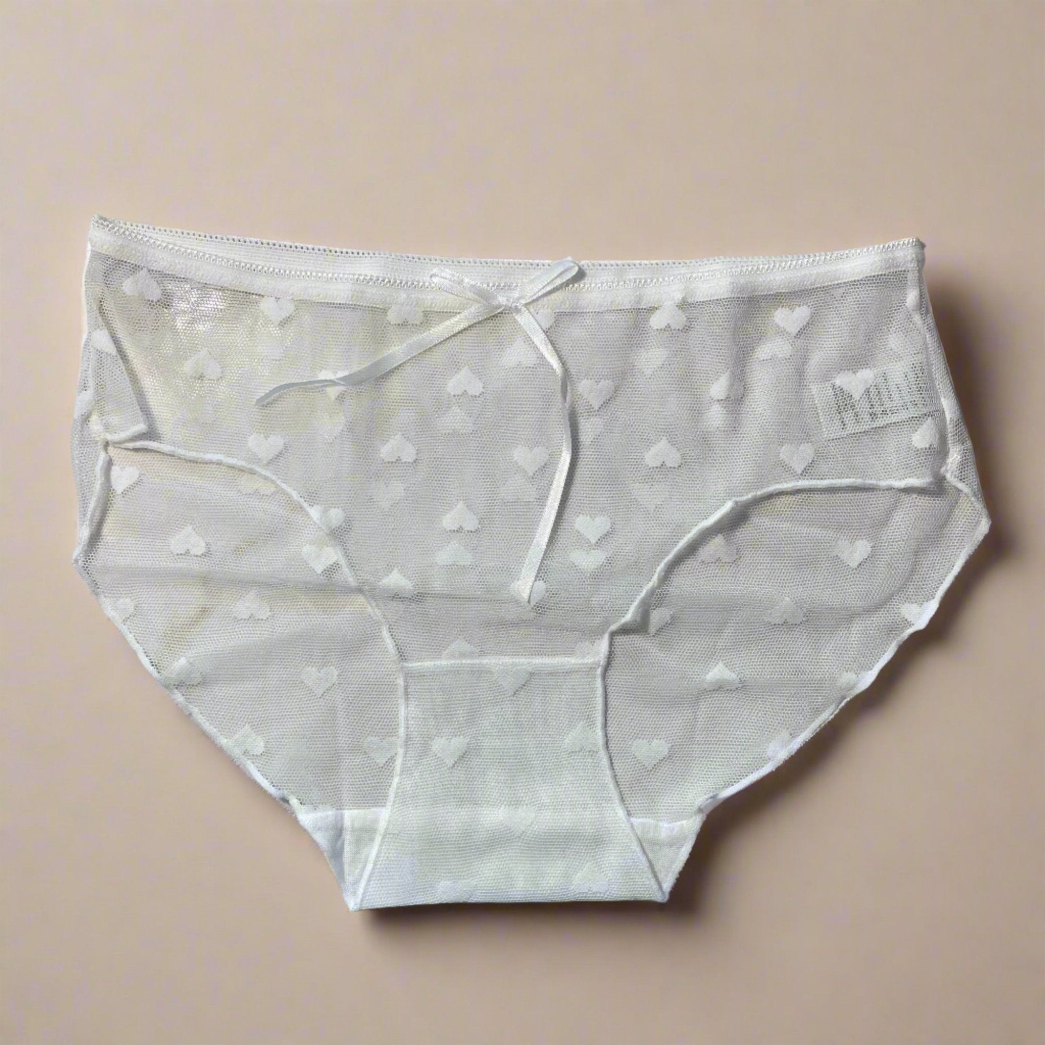 Hearts brief panty LOVEFREYA Large White Accessories