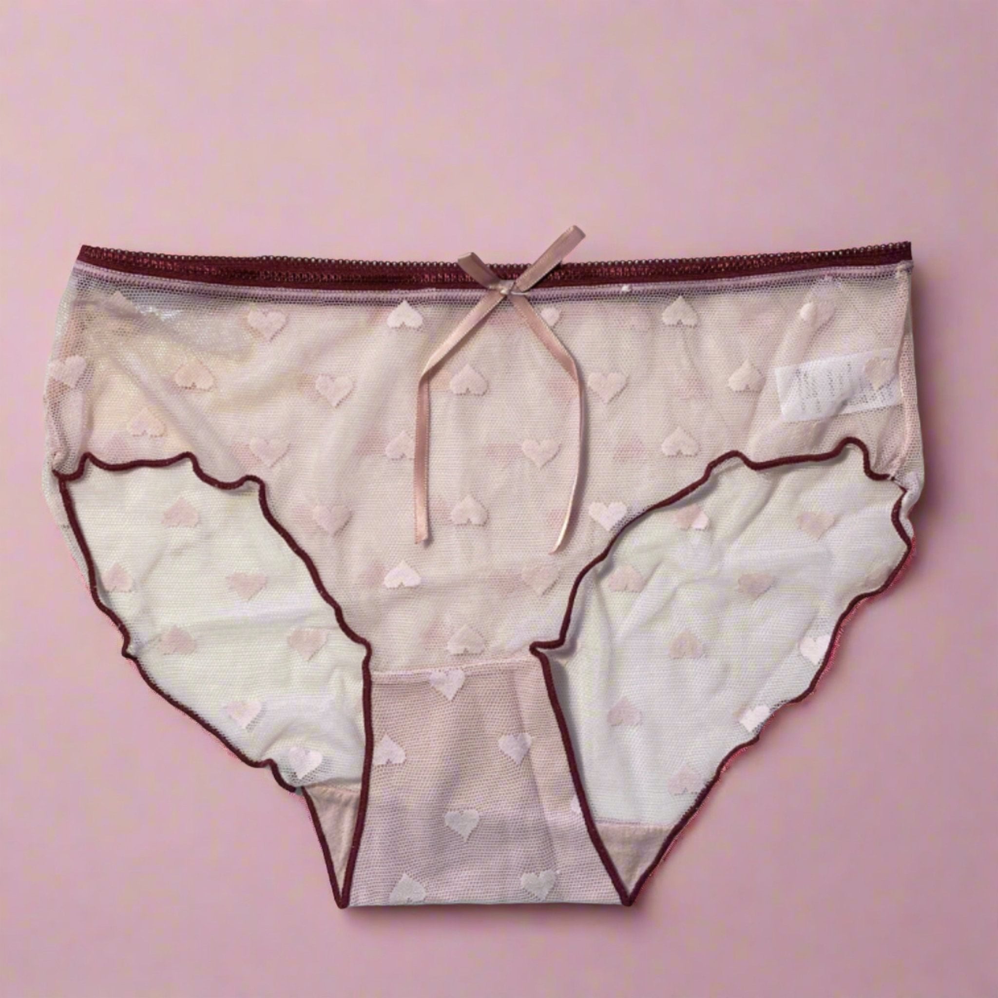 Hearts brief panty LOVEFREYA Large Pink Accessories