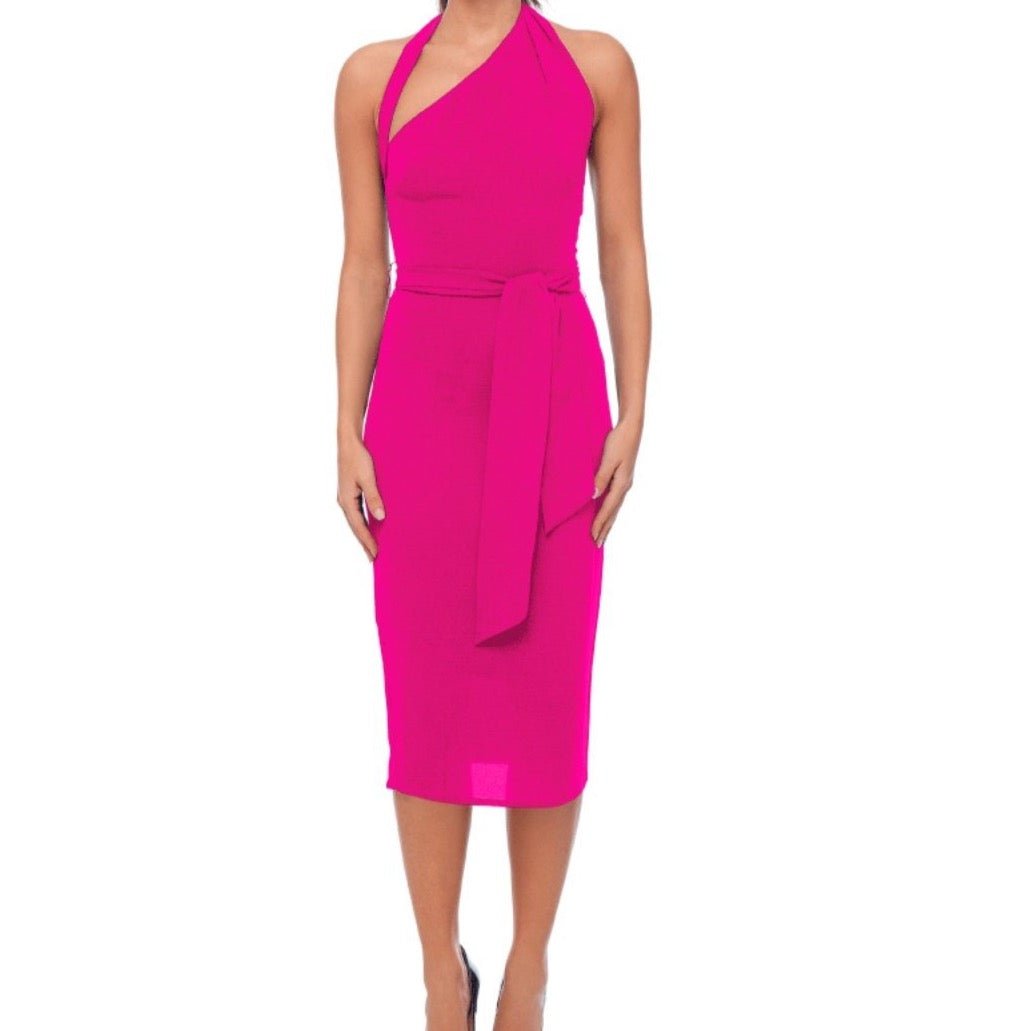 Iris halter bandage LOVEFREYA XS Hot Pink Dress