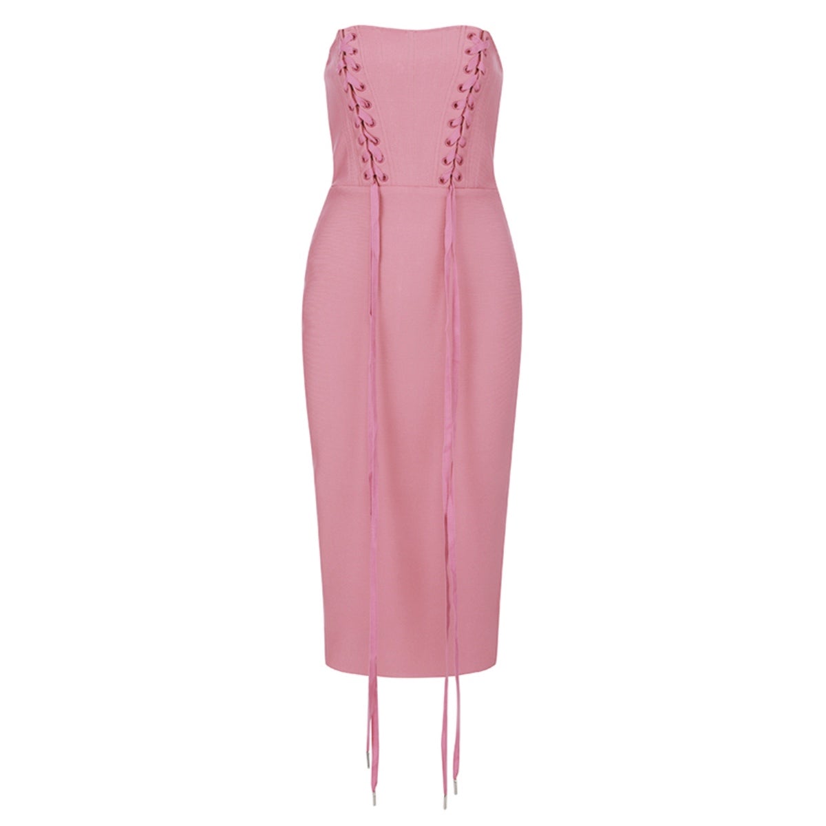 Jamie laced front tube bandage LOVEFREYA XS Pink Dresses