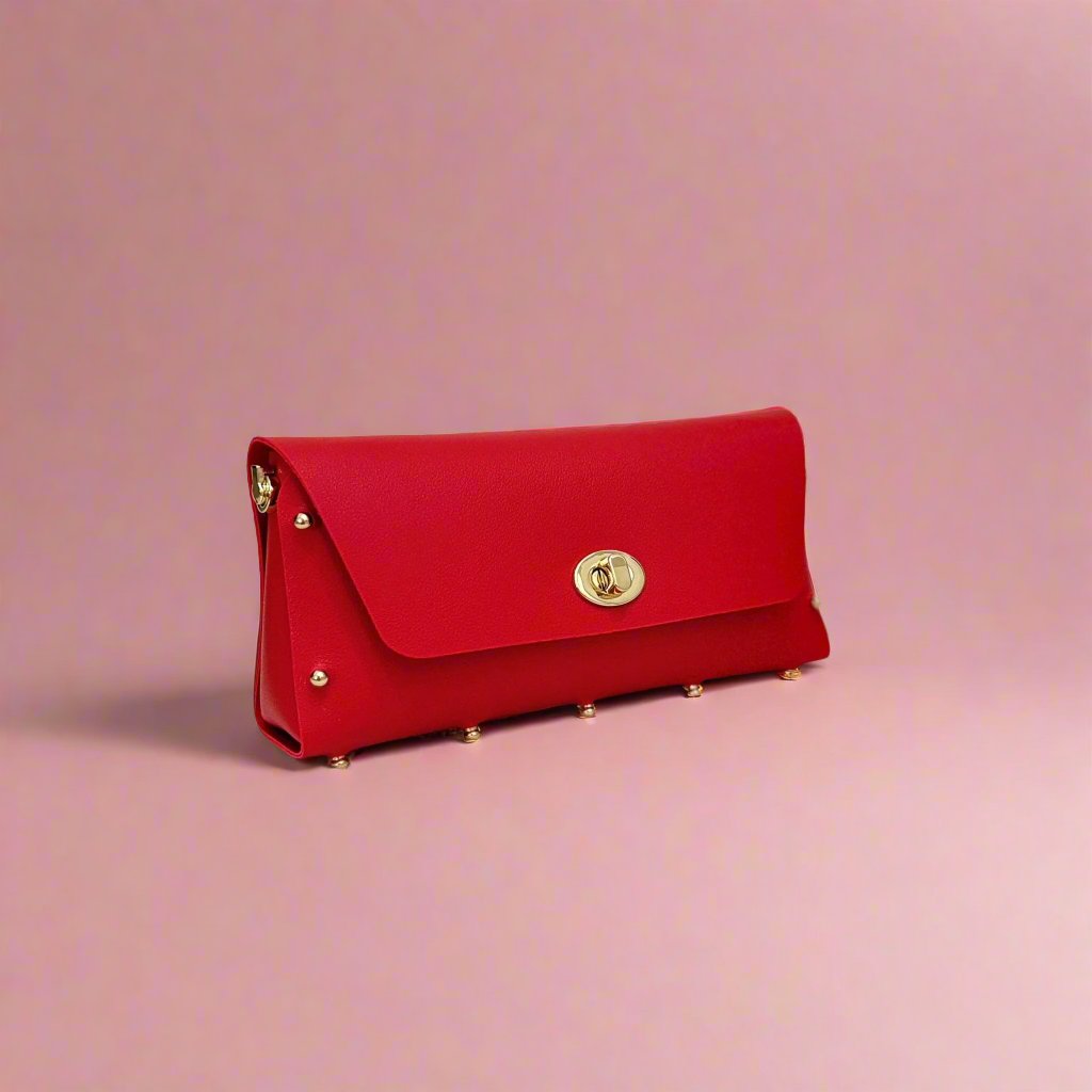 Janina daily clutch LOVEFREYA Red Gold Bags