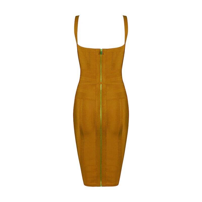 Kimmy Bandage Dress LOVEFREYA XS Mustard colour Dress