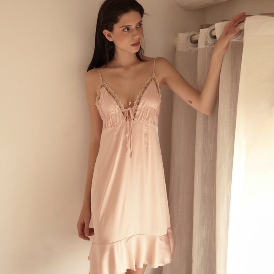 Kiti satin slip LOVEFREYA Small L pink colour Intimates