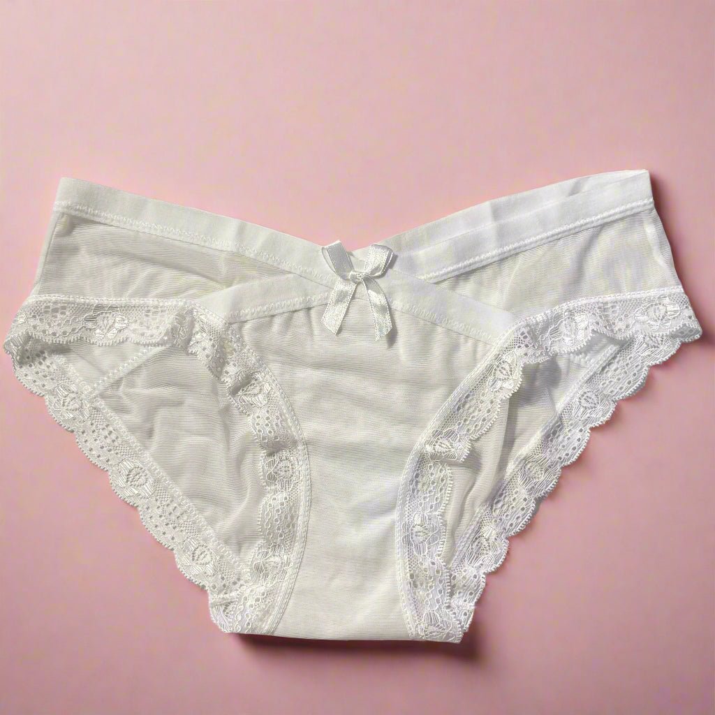 Lacey Panty LOVEFREYA White ribbon front [F] Accessories