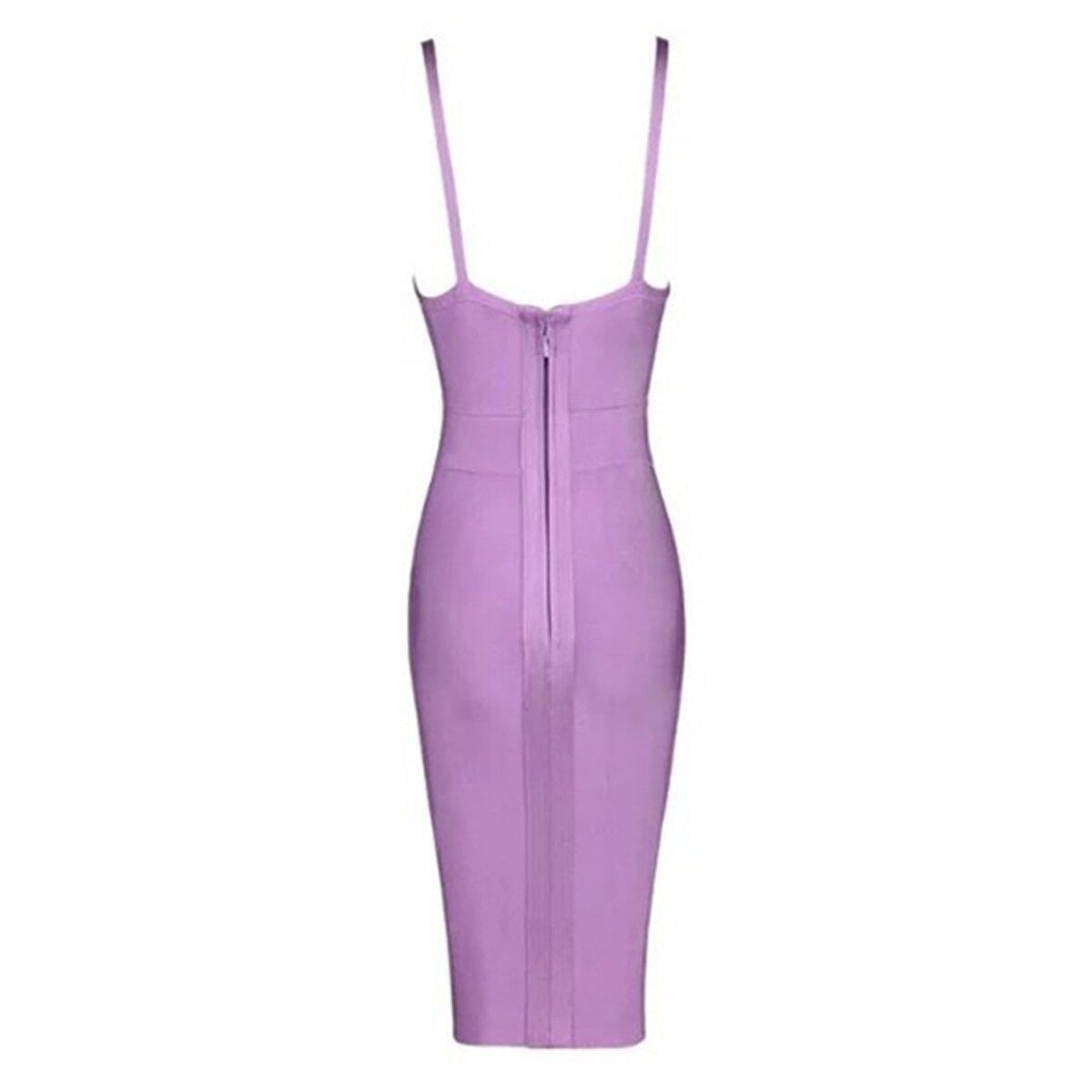 Louise side slit bandage dress LOVEFREYA S Purple Dress