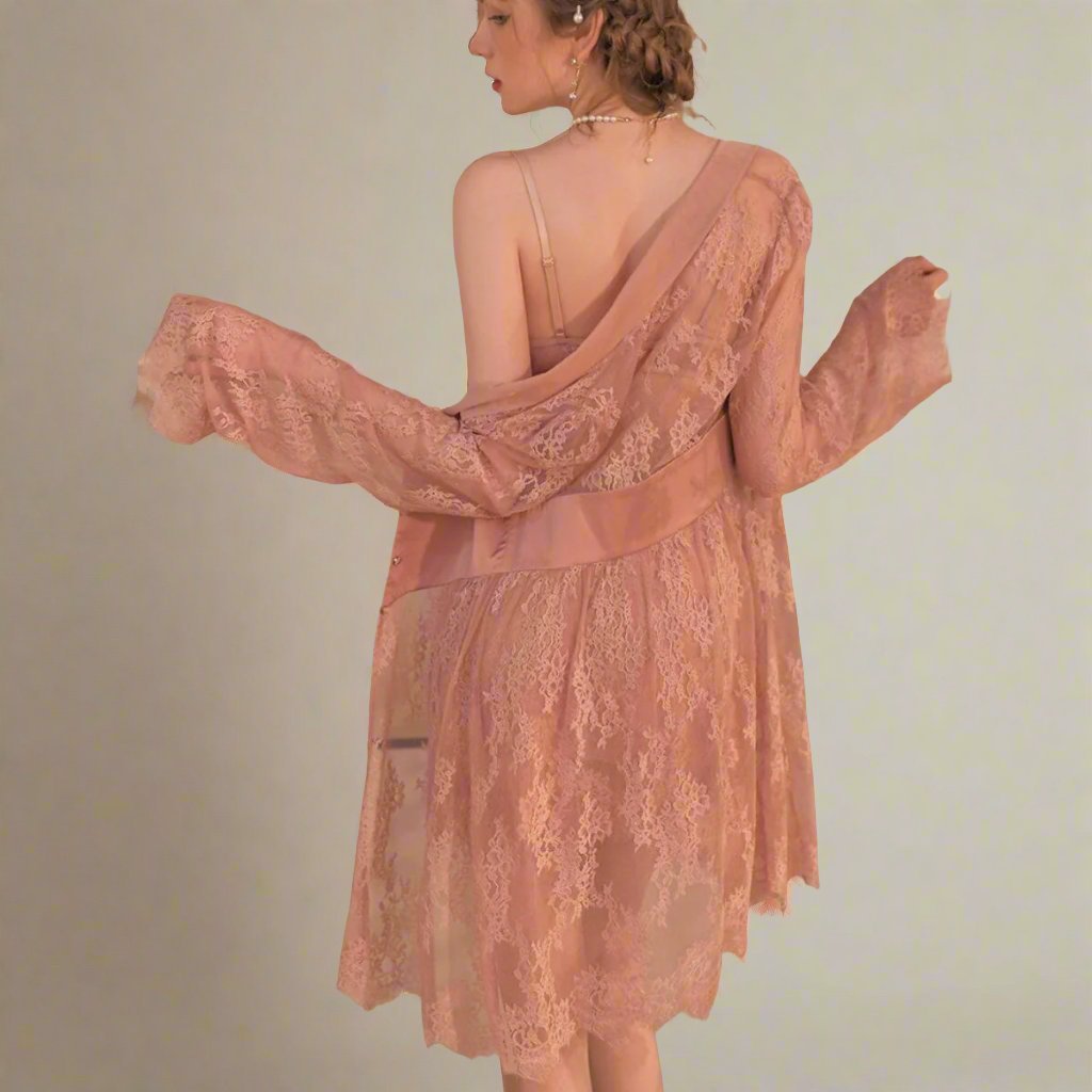 Malika lace robe LOVEFREYA Free size Pink Intimates