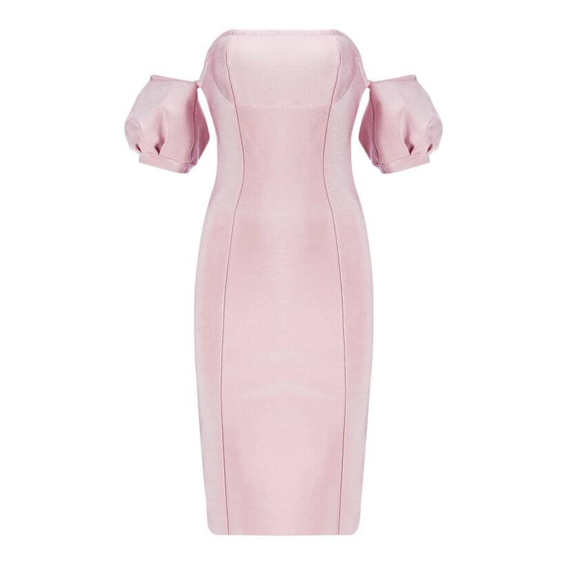 Peggy off - shoulder bandage LOVEFREYA XS Pink Dress