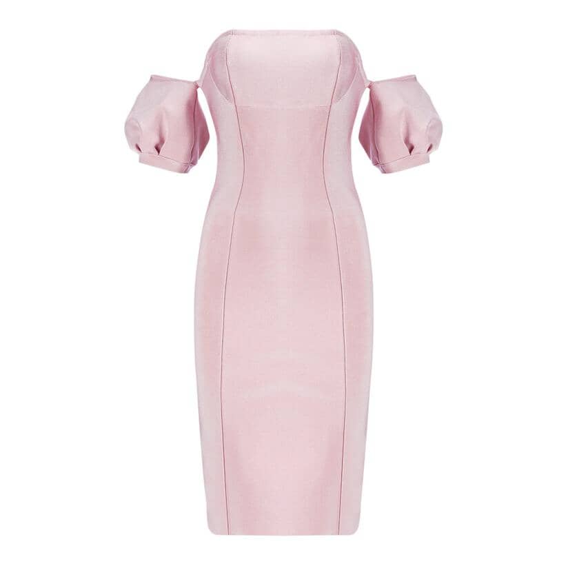 Peggy off - shoulder bandage LOVEFREYA XS Pink colour Dress