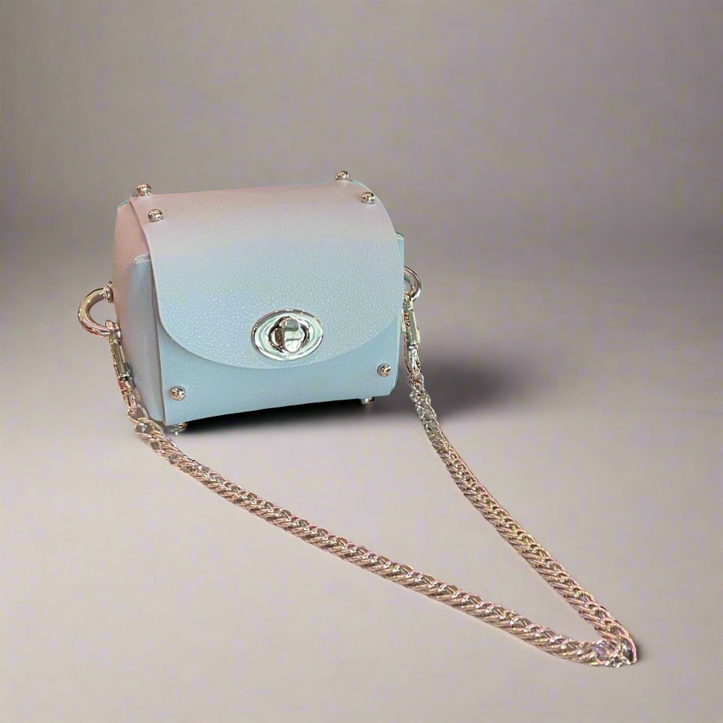 Petite bucket handcarry bag and golf ball waist pouch LOVEFREYA L blue Silver Bags