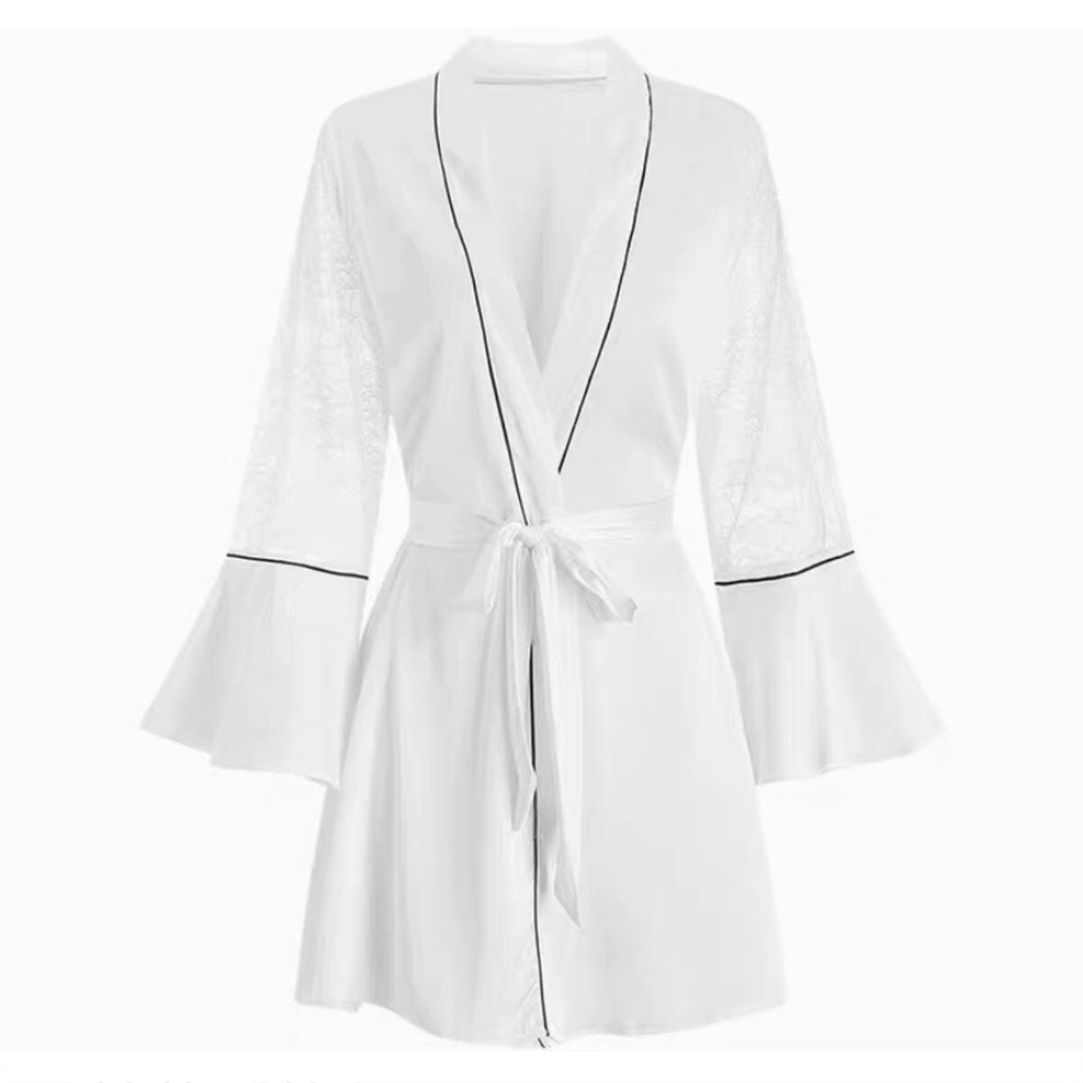 Romina lace and satin robe LOVEFREYA Free size White Intimates