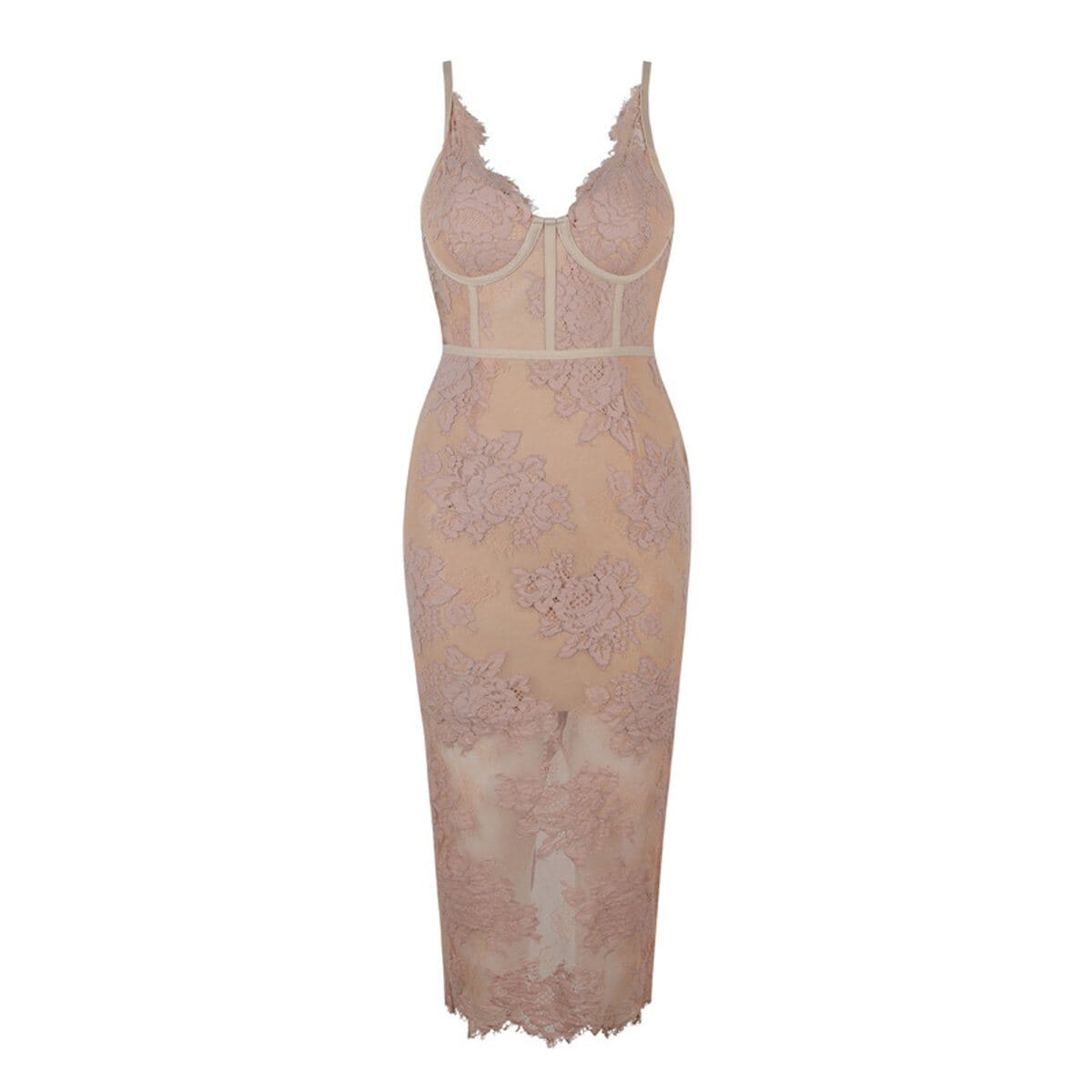 Sarah lace bandage LOVEFREYA XS Nude colour Dress