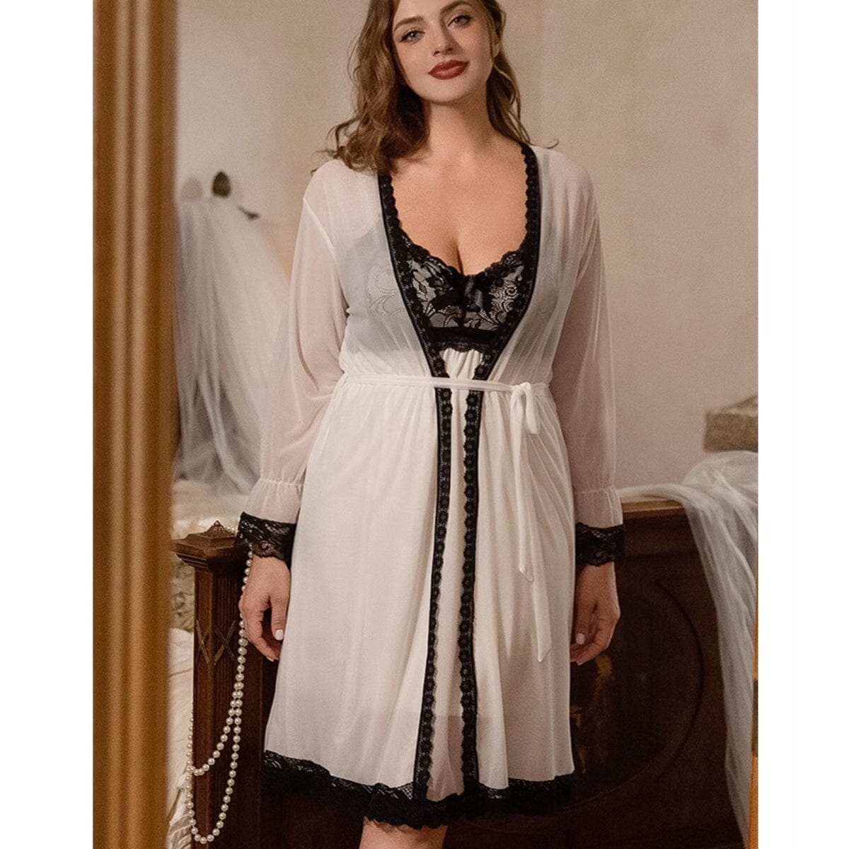 Sarah mesh robe LOVEFREYA Free size White Intimates