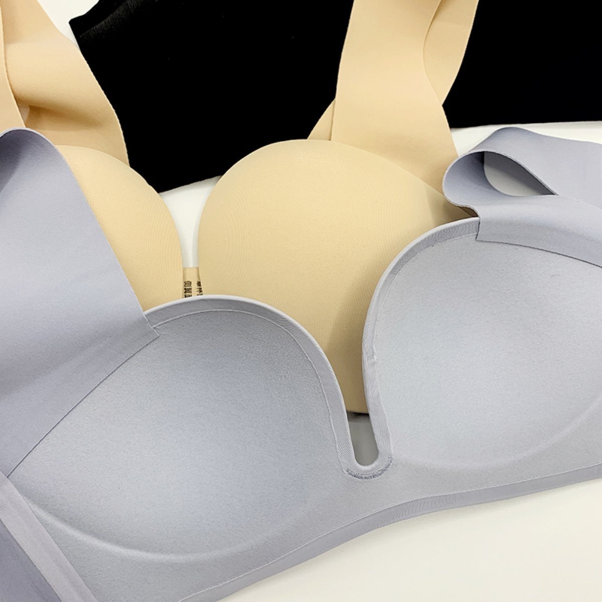 Seamless modal cotton t-shirt bra LOVEFREYA S [32/70AB] L blue Bra