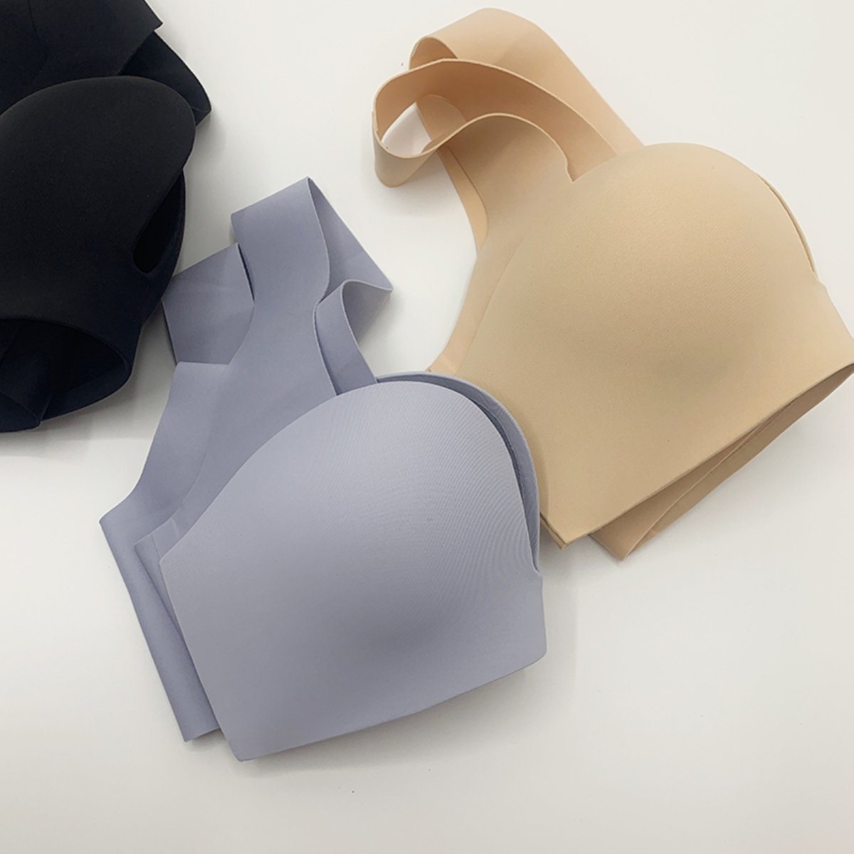 Seamless modal cotton t-shirt bra LOVEFREYA S [32/70AB] L blue Bra