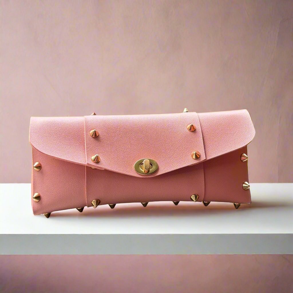 Star studded maxi clutch LOVEFREYA L pink Gold Bags