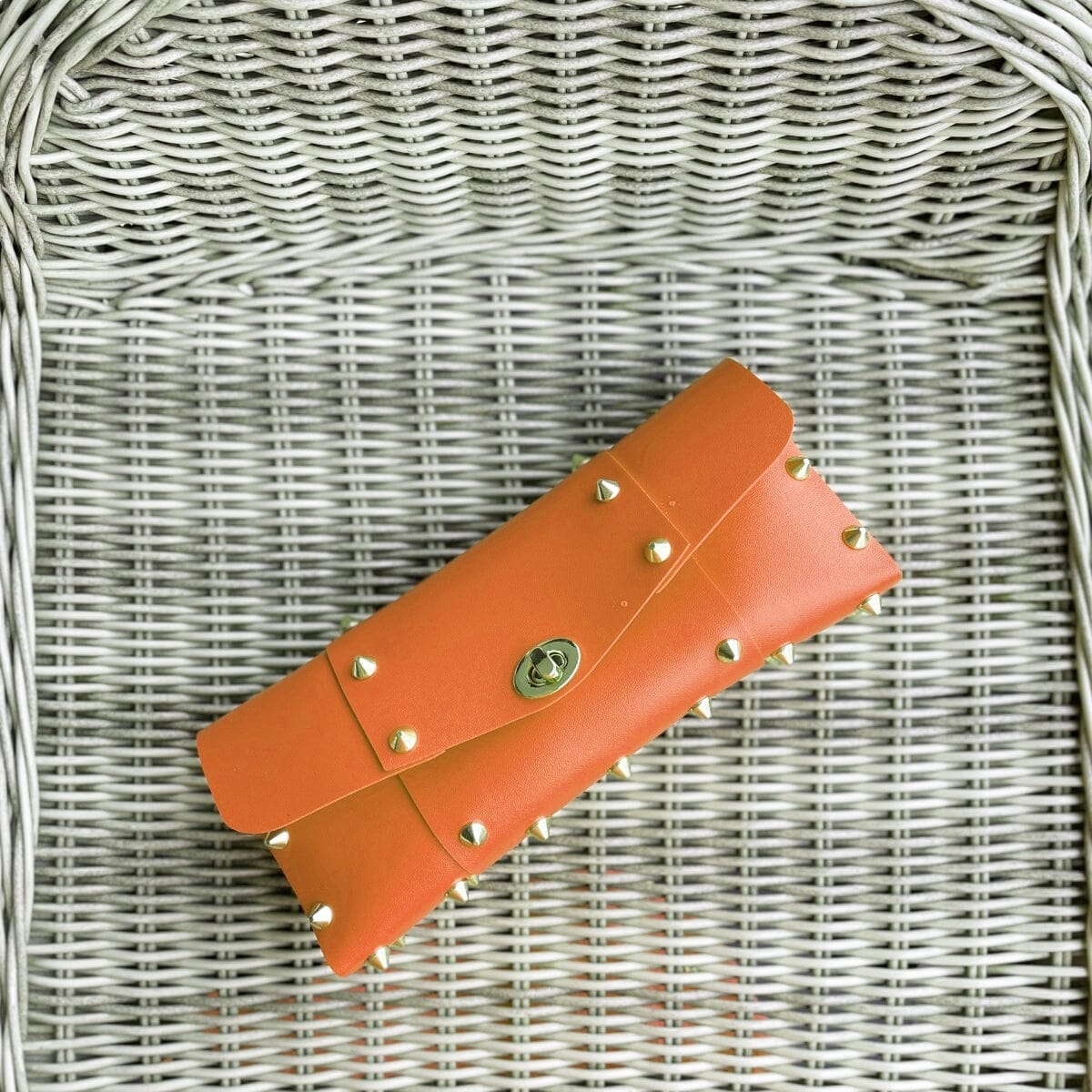 Star studded maxi clutch LOVEFREYA Orange Gold Bags