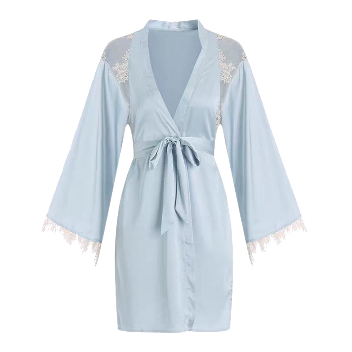 Tuy lace and satin robe LOVEFREYA Small L blue Intimates